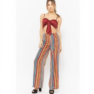Forever 21 Multicolor Striped Wide Leg Pants